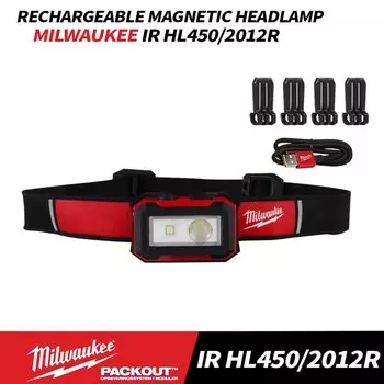 Milwaukee IR HL450/2012R Перезаряжаемый магнитный налобный фонарь 450lm