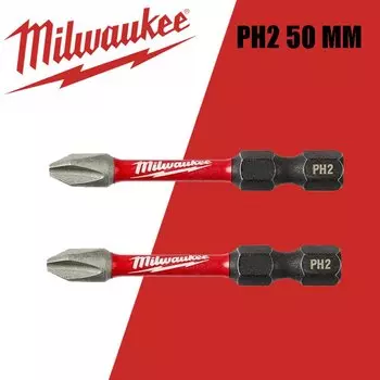 Milwaukee PH2 50 мм сверла крестовая отвертка для электрической отвертки фиксированная ударная бита столярный электроинструмент аксессуар