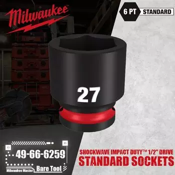 Milwaukee SHOCKWAVE Impact Duty 1/2" Стандартные розетки