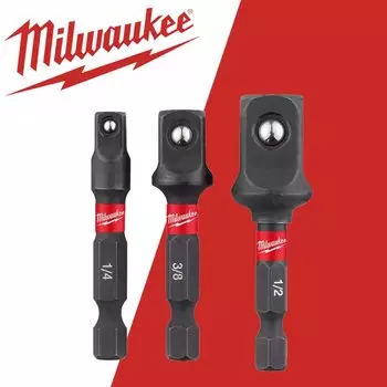 Милуоки 48-32-5033 SHOCKWAVE ™ Набор адаптеров для головки с шестигранным хвостовиком, прочные профессиональные аксессуары для электроинструментов
