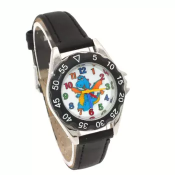 Милые часы с динозавром для детей, для девочек, женские кожаные Наручные часы, повседневные нарядные часы, модные детские часы для обучения времени, U84B