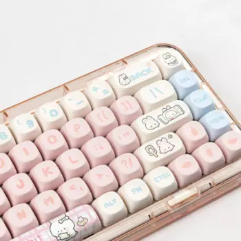 Милые колпачки для клавиш PBT, колпачки для клавиш Sub, похожие на XDA, молоко, конфеты, MOA, колпачки для клавиш 139, игровая механическая клавиатура QK75 DrunkDeer A75