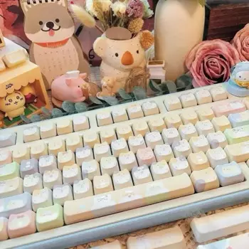 Милые колпачки для ключей с котом, индивидуальный подарок, новые колпачки для ключей Мао, квадратная термосублимационная механическая клавиатура 2,25 U для Алисы