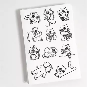Милые наклейки с мультяшным котом MMZBHA