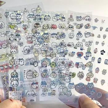 Милые японские наклейки Giekawa с двойной прозрачной пленкой, мультяшная коробка Goo Box, наклейки на материал для коллажа для ручного счета