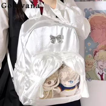 Милые японские складные шторы, сумка на плечо, милый прозрачный универсальный рюкзак Ita, вместительная школьная сумка