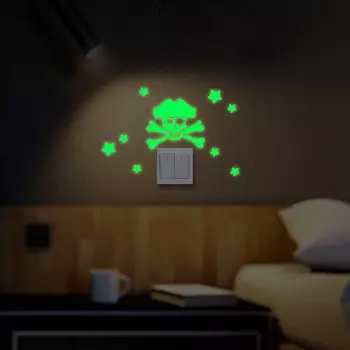 Милые светящиеся наклейки с котами HonC