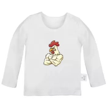 Милые забавные мультяшные дизайнерские футболки для новорожденных с изображением фермы двора зола курицы планеты, графические однотонные футболки для малышей с длинным рукавом, топы