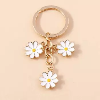 Милый эмалированный брелок для ключей, Цветной Цветок сакуры, милые брелки для автомобиля для женщин и девушек, аксессуары для автомобиля, ювелирные изделия, подарки