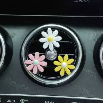 Милый автомобильный зажим для духов, цветок, воздуховыпускное отверстие, автомобильный освежитель воздуха, аромадиффузор с цветком персика, аксессуары для украшения автомобиля, свежий воздух