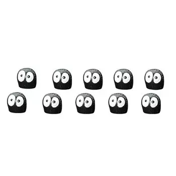 Милый маленький угольный шар, черный эльф, украшение интерьера автомобиля, забавные украшения для зеркала заднего вида на центральной консоли для автомобильных аксессуаров