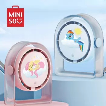 Милый Настольный вентилятор My Little Pony, мультяшный портативный Настольный вентилятор для общежития и офиса, заряжаемый настольный вентилятор, охлаждающий артефакт, милый подарок
