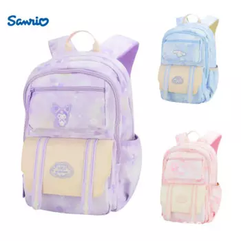 Милый школьный ранец Sanrio с мультипликационным рисунком Kuromi Hello Kitty Cinnamoroll, рюкзак на двойном плечо, детский школьный рюкзак, рюкзак для девочек