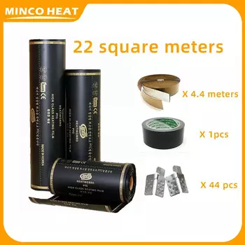 Minco Heat, ширина 50/80/100 см, инфракрасная нагревательная пленка, согревающая пленка для пола, графеновая нагревательная пленка PTC, противоперегревающая инфракрасная пленка