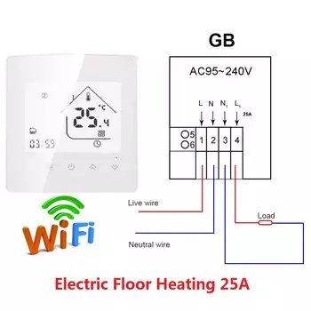 MINCO HEAT Smart Tuya WiFi электрический 16A 25A термостат для подогрева пола регулятор температуры с внешним датчиком датчика