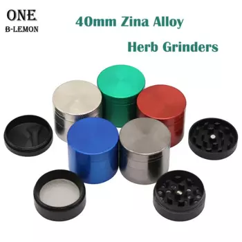 Mini 40mm Zina сплав травы мельница специи мельница 4 комплект прочных травяных дробилок курильщик праздничный подарок Курение аксессуары