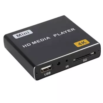 Мини 4K HDD медиаплеер 1080P горизонтальный и вертикальный Цифровой видеоплеер с USB-накопителем/SD-картами US Plug