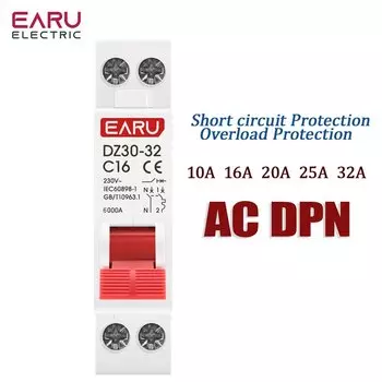Мини автоматический выключатель EARUELECTRIC DPN-32 6A-32A
