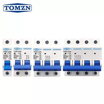 Мини-автоматический выключатель TOMZN TOB1-63H тип C
