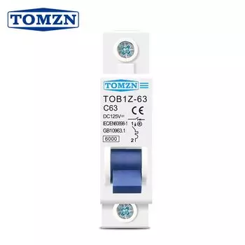 Мини-автоматический выключатель TOMZN TOB1Z-63 6KA 125В 3-63A