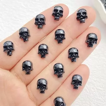 Мини-черные черепа из полимера TSXJY (50 шт.)