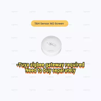 Мини-датчик температуры и влажности Tuya Zigbee, домашний термометр Smart Life, гигрометр, приложение, удаленная сигнализация, работа с Google Home Alexa