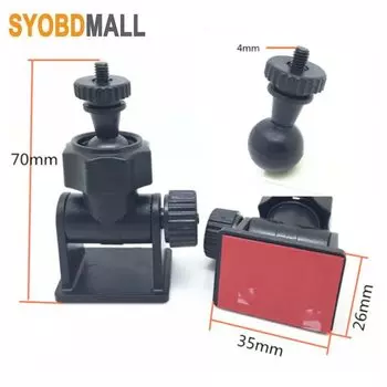 Мини-держатель с винтовой головкой 4 мм, автоматический видеорегистратор, DV, GPS, кронштейн, автомобильный рекордер, липкая подставка, клейкий держатель для штатива с прямоугольным основанием