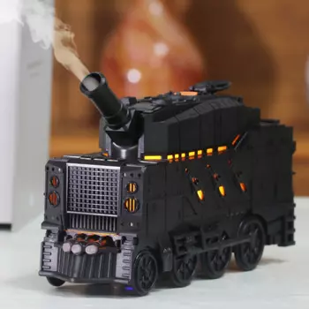 Мини-диффузор для ароматерапии в форме бака, настольный диффузор для эфирных масел, диффузор, кольцо-спрей, ультразвуковой увлажнитель воздуха со светодиодной лампой