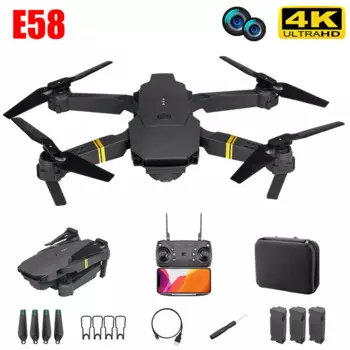Мини-Дрон WLR/C E58 с Wi-Fi, FPV, складной Радиоуправляемый квадрокоптер с батареей 4k, Детские Дроны для мальчиков, подарок, игрушка, Дрон