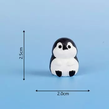 Мини-фигурка белого медведя и пингвина из смолы