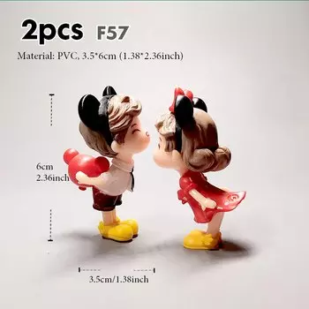 2 мини Экшн-фигурки для пар, фигурки людей, пластиковое ремесло, Милая модель для влюбленных, принцесса, свадебная фотография, интерьерный Декор автомобиля