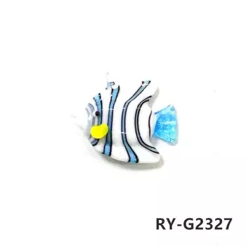 Мини-фигурки стеклянных тропических рыб JSSMTLP, 2 шт