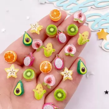 Мини-фигуры фруктов и овощей из смолы Diy Super Paradise