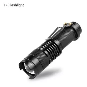 Мини-фонарик Erenigh 2000 люмен, черный/серебристый