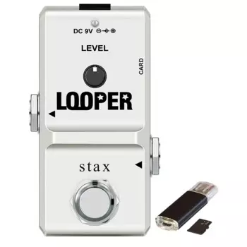 Мини-гитара Stax, фотопетля, педаль для электрической гитары, 10 минут циклической резкости, изнутри SD-карты