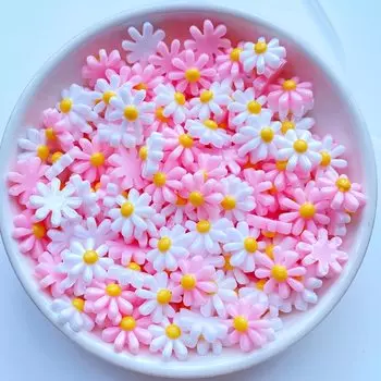 Мини-хризантемы полимерные кабошоны TSXJY 50 шт