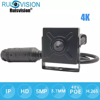 Мини-IP-камера видеонаблюдения, 4K, POE, 5 МП, P2P