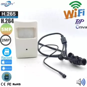 Мини IP-камера видеонаблюдения, 5 МП, 2 Мп, 1080P, Wi-Fi