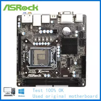MINI-ITX ITX для ASRock B75M-ITX материнская плата LGA 1155 DDR3 для Intel B75 B75M б/у десктопная материнская плата USB3.0 SATA II PCI-E X16