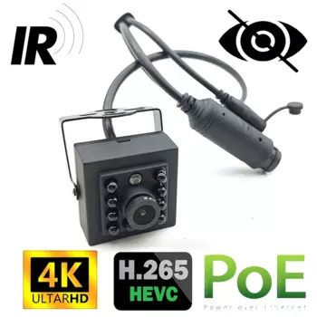 Мини-камера видеонаблюдения, 4K, 8 Мп, POE