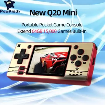 Мини-Консоль игровая POWKIDDY Q20, 2,4 дюйма, 64 ГБ, 15000 игр