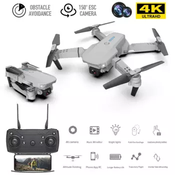 Мини-Квадрокоптер E88 Pro складной с широкоугольной Hd-камерой 4K и поддержкой Wi-Fi