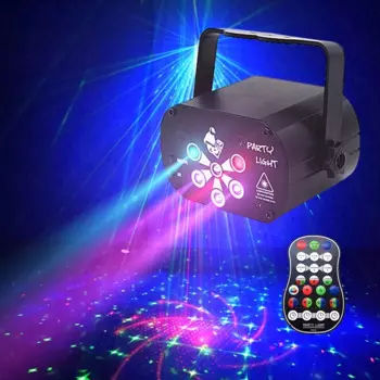 Мини-лазерный сценический проектор, 60 узоров, USB