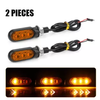 Мини-мотоциклетные светодиодные указатели поворота, янтарный плавный указатель поворота, лампа Intermitentes для мотоцикла, 12 В, лампа поворота