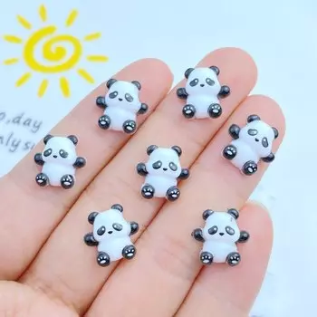Мини панды из полимера для украшений 50 шт