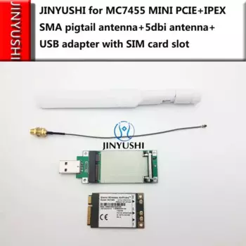 Мини-PCIE + MINI PCIE USB адаптер для Sierra Wireless MC7455 + IPEX SMA Пигтейл/провод для антенны + 5dbi SMA антенна FDD/TDD LTE 4G CAT6 GNSS