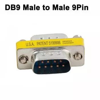 Мини-переходник DB9, последовательный разъем RS232, разъем Com, штекер-штекер, 9-контактный