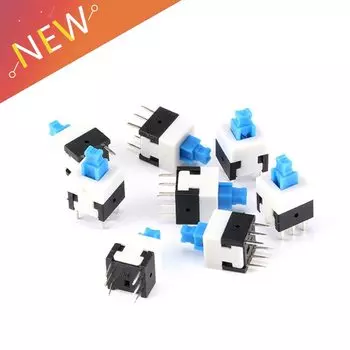 Мини-переключатель DPDT 20 шт., пластик, 7x7x12 мм