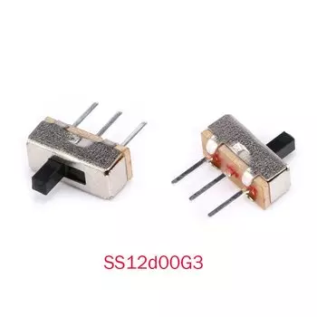 Мини-переключатель SS12D00 SS12D00G3 SS12F15G6 SS12F15 с ручкой 3/6 мм, переключатель слайдов SPDT 1P2T SS12D07G3 SK12D07VG3 SS12F44G5, 100 шт.