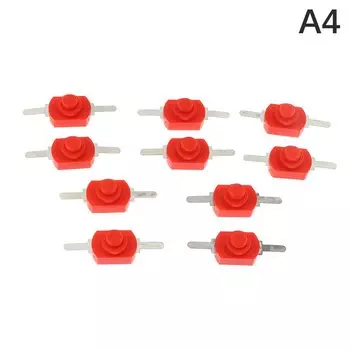 Мини-переключатель ВКЛ./ВЫКЛ., 10 шт., пластик, красный